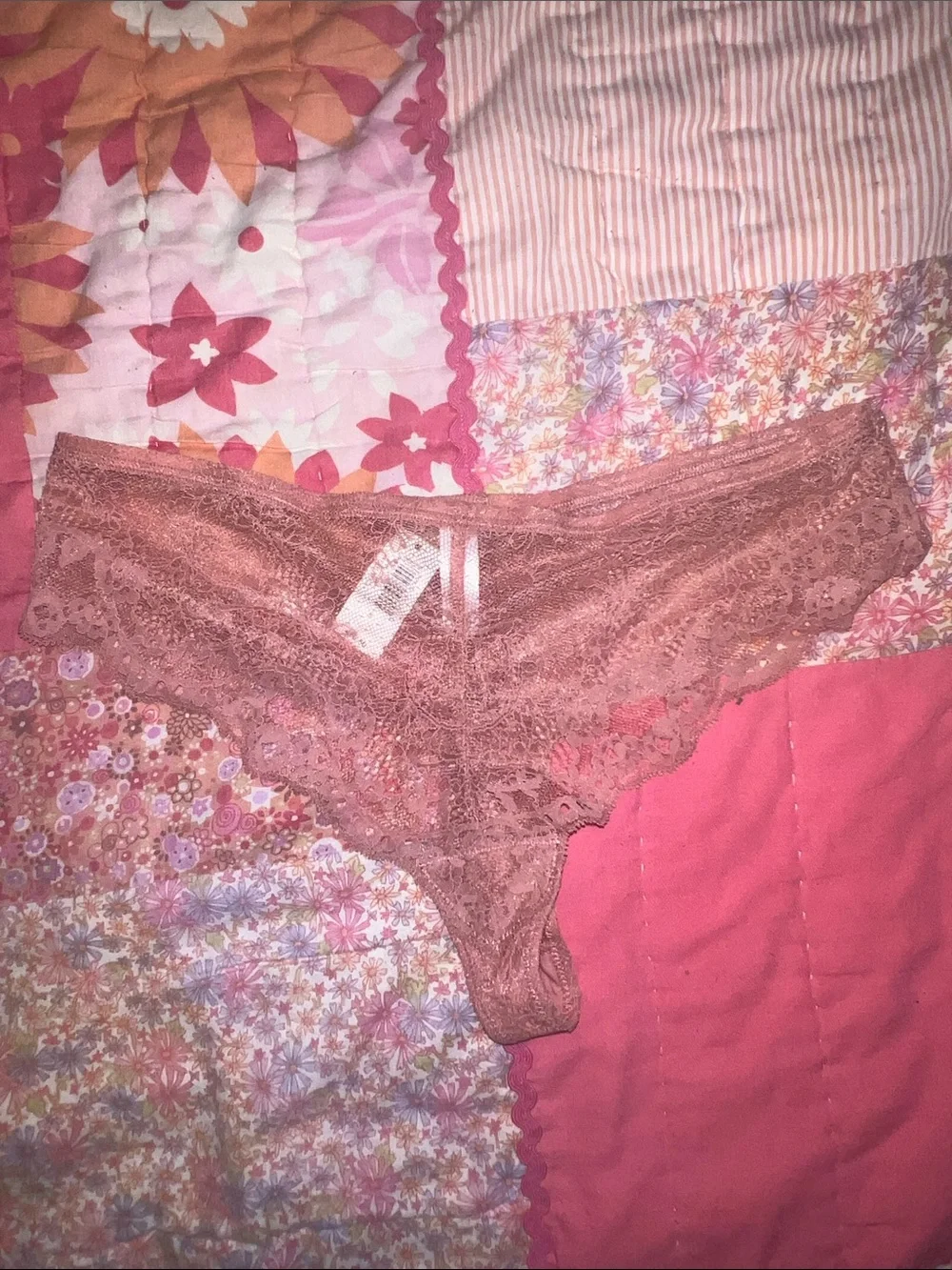 Lace Bralette & Bikini Set in Dusty Rose - Women Intimates